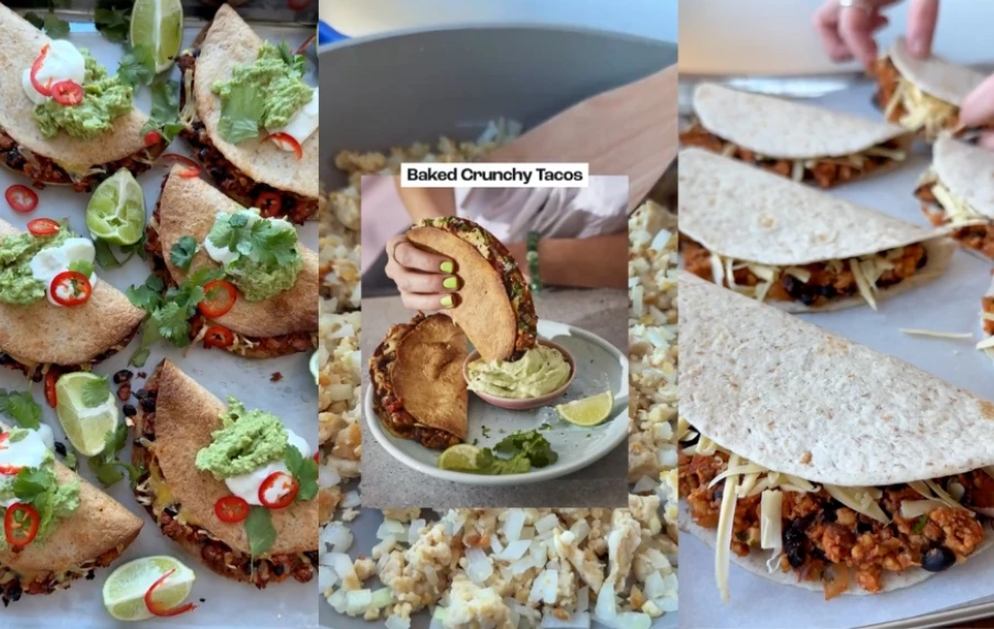 Vegan tacos s tempehom a čiernou fazuľou