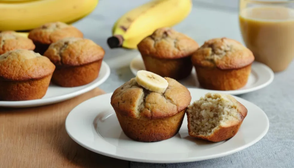 banánové muffiny pre deti na desiatu