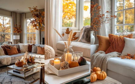 jesenná výzdoba obývačky