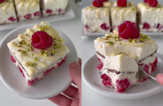 Tento dezert je lahodný sen: Nepečené tvarohové rezy s malinami a bielou čokoládou